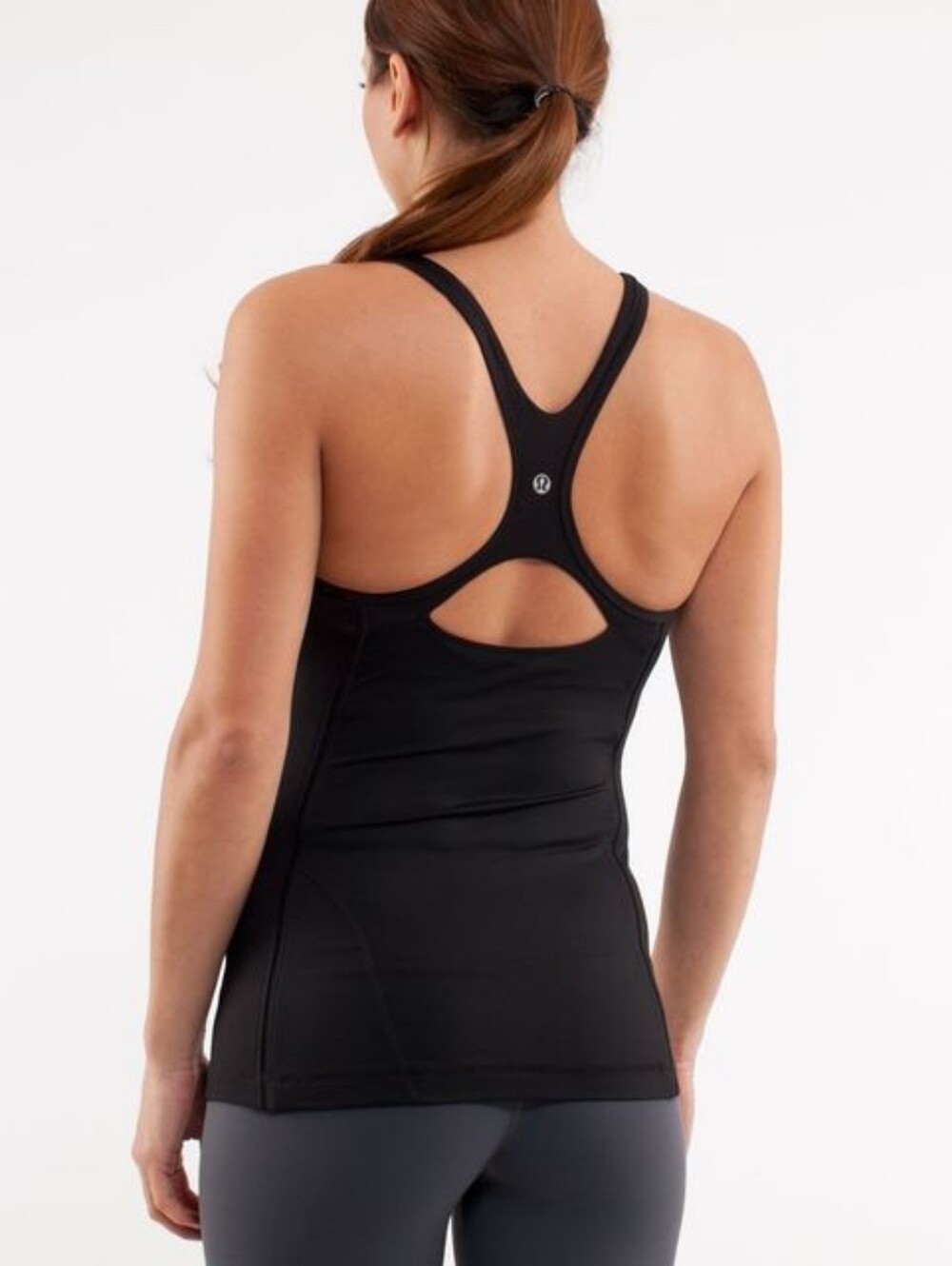 LULULEMON Get Fit Coolmax Racerback Tank Women's 6 Black Shelf Bra Workout Gym